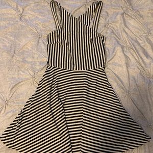 Hollister Black & White Striped Dress Medium